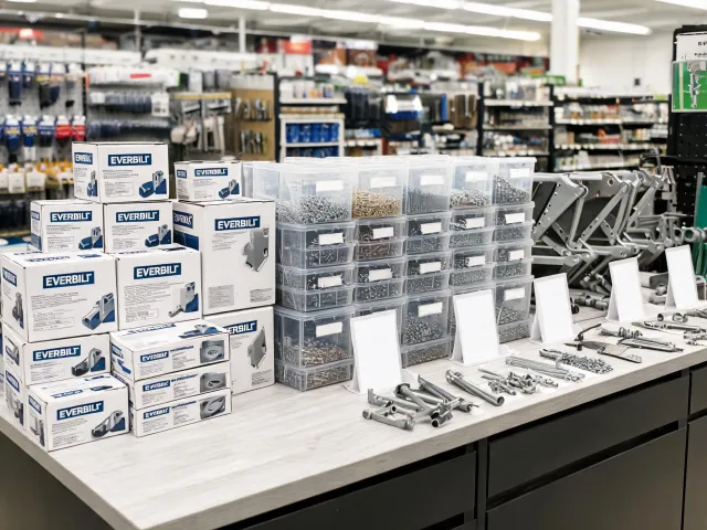 Hardware retail counter support