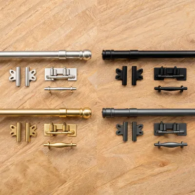 pottery barn standard curtain rod & wall bracket